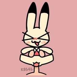 animal_yokocho animated anthro blush chibi closed_eyes female genitals human human_on_anthro interspecies iyo kb545 male male/female mammal open_mouth penis sex simple_background