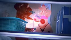 1boy 1girls 3d 3d_animation animated awe big_breasts big_penis bouncing_breasts breasts cheating cheating_(relationship) cheating_wife dark-skinned_male fate/grand_order fate_(series) female fujimaru_ritsuka_(male) gustavo40 hands_on_breasts huge_breasts in_awe koikatsu large_breasts large_penis legwear light-skinned_female light_skin male moonlight_mask netorare netorase no_sound ntr penis penis_awe phone phone_call prostitution pubic_hair striped_legwear tagme tomoe_gozen_(fate) twitching_penis video white_hair white_hair_female white_pubic_hair