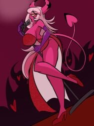 1girls 2021 alternate_breast_size artist_name ass background_character bare_legs big_ass big_breasts black_lipstick breasts busty clothed clothed_female clothing curvaceous curvy demon demon_girl demon_horns demon_humanoid demon_tail dress elbow_gloves female footwear fully_clothed gloves hair handwear helluva_boss hi_res high_heels horned_humanoid hourglass_figure huge_breasts humanoid knees_together_feet_apart large_ass large_breasts legs_together lipstick long_hair microphone nipple_bulge one_foot_raised open_mouth performance pink_body pink_eyes pink_hair pink_skin raised_foot red_clothing red_dress red_footwear side_view signature singing slit_pupils solo solo_focus spade_tail stage standing tail teeth thick_thighs thighs tongue verosika_mayday_(helluva_boss) very_long_hair wide_hips yellow_sclera yinseiryu
