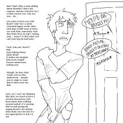 1boy ableist_slur conflicted confused confused_face covering_erection denial dialogue digital_art digital_media digital_media_(artwork) door eavesdropping english english_commentary english_text father gay gay_denial homophobic_slur imagining implied_gay implied_incest implied_masturbation implied_penetration incestuous_fantasy incestuous_temptation line_art line_art listening_to_moaning male male_focus male_only masturbation mr_shrink no_sex older_male older_sub slur son son_(lore) step-incest stepbrother stepbrothers stepson uncolored unsure
