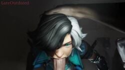 1boy 1girls animated deepthroat fellatio female lateoutdated luna_snow luna_snow_(marvel_rivals) marvel marvel_rivals oral pov pushing_head_down sound tagme video