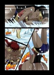 2girls dc_comics female female_only female_pred female_prey giganta justice_league long_hair multiple_girls oral_vore red_hair same_size_vore swallowing varu vore voreception wonder_woman wonder_woman_(series) yuri