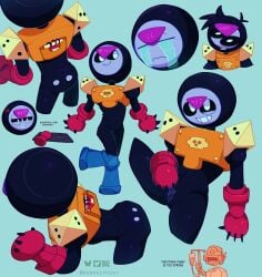 ass bobmacvosky brawl_stars butt crying cuntboy doodle female intersex larry_(brawl_stars) male meeple_(brawl_stars) nonbinary open_pussy pussy robot supercell supercell_(company) thick_ass weak_male