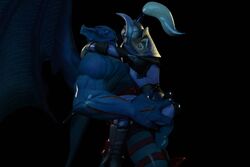 animated dota_2 female luna_(dota) male night_stalker penis sex tagme