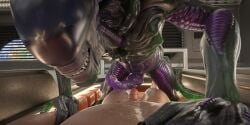 2:1 3d_(artwork) absurd_res alien alien_(franchise) anthro aureuswolf big_dom_small_sub biped black_body blender_(artwork) blender_cycles bodily_fluids digital_media_(artwork) dominant duo erection genital_fluids genitals hi_res human humanoid imminent_anal imminent_sex looking_at_viewer male male/male male_xenomorph mammal messy nude penile penis precum scaroused size_difference smile space spacecraft submissive submissive_male sweat tail vehicle widescreen xenomorph