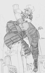 absurd_res animal_genitalia animal_penis anthro balls big_balls big_penis boots bovid bovine building building_destruction cattle city city_destruction clothing destruction equine_genitalia equine_penis foot_crush footwear genitals hair hair_over_eye hi_res huge_balls huge_cock hyper hyper_balls hyper_genitalia hyper_penis law_(planetsizedmoo) macro male mammal penis perenthis shoes solo stepping stomping