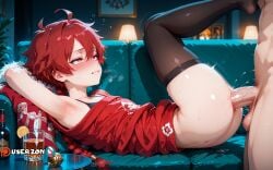 ai_generated alexander_(fate/grand_order) anal anal_sex anime ass big_dick big_penis fat_ass fate/grand_order fate_(series) femboy gay genitals hentai highres hips hips_wider_than_shoulders male male/male male_only male_penetrating massive_penis partially_clothed penis red_eyes red_hair sex sissy slim_waist thick_thighs trap twink uncensored userzon waist yaoi
