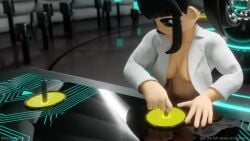 3d animated black_hair boobs breasts ethereal_mold female from_behind original robot scientist sex sound standing_sex tagme threesome titfuck video
