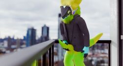 16:9 2025 3d_(artwork) 4_claws 4_fingers 4k ^w^ absurd_res anthro armorless_protogen balcony biped black_claws blender_(artwork) blue_body blue_claws blue_fingers blue_fur blue_hair blue_hand blue_hands blue_mouth blue_tail city city_background cityscape claws closed_eyes clothed clothing colored digital_media_(artwork) erection fingers fluffy fluffy_body fluffy_ear fluffy_ears fluffy_fur fluffy_head fluffy_legs fur furniture genitals gradient_penis green_body green_face green_fur green_hair green_head green_leg green_legs green_mouth green_penis green_tail hair happy hi_res holding_penis looking_at_genitalia looking_at_penis looking_down looking_down_at_genitalia looking_down_at_penis machine male masturbation multicolored_body multicolored_face multicolored_fur multicolored_head multicolored_legs multicolored_penis multicolored_tail nonbinary_(lore) nude orgasm outside penile penile_masturbation penis protogen protogen_face protogen_visor retiu retiu_(retiu) screen screen_face sky smile solo suit_jacket tail tapering_penis widescreen yellow_body yellow_ears yellow_eyes yellow_fur yellow_head yellow_legs yellow_tail