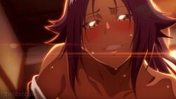 1boy 1boy1futa 1futa animated animated_gif bleach full-package_futa futanari gif ichigo_kurosaki intersex kurosaki_ichigo male male_on_futa shihouin_yoruichi shonen_jump tagme theobrobine