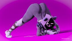 1girls 3d 3d_(artwork) anthro ass_focus ass_up ass_up_face_down bear bear_girl big_ass big_butt closed_eyes eye_scar female female female_focus female_only fortnite fortnite:_battle_royale fur hi_res highres hood jack-o_pose nude nude_anthro nude_female purple_body purple_eyes purple_fur raven_team_leader reaper21cry scar sexy smile solo solo_female source_filmmaker source_filmmaker_(artwork) thick thick_hips thick_thighs