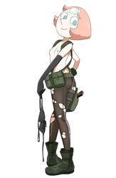 1girls alien breasts cartoon_network cosplay cute female gem_(species) konami metal_gear metal_gear_solid metal_gear_solid_v metal_gear_solid_v:_the_phantom_pain pearl_(steven_universe) quiet_(metal_gear)_(cosplay) short_hair small_breasts solo steven_universe tagme