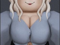 3d animated blonde_hair breasts breasts_bigger_than_head breasts_out impact_frames meme roblox rusmynth tagme wardrobe_malfunction