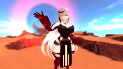 3d adult_sage_(kabalmystic) big_breasts black_dress garry's_mod hair_covering_eye kabalmystic_(style) long_hair necklace sage_(sonic_frontiers) sega sfm sonic_(series) sonic_frontiers source_filmmaker thhypercombine thhypercombine12 thick_thighs white_hair