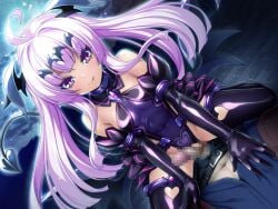 1boy :q ahoge amakubo_yuri belt black_gloves black_wings boots breasts brick_floor censored closed_mouth clothing_cutout corruption covered_navel cowgirl_position demon_girl demon_tail demon_wings dutch_angle elbow_gloves female floating_hair game_cg gloves grinding hair_intakes hair_ornament head_wings heart heart_cutout imminent_penetration imminent_vaginal inoino kouyoku_senki_exs-tia large_variant_set leotard liberator_(exs-tia) liberator_yuri_(exs-tia) licking_lips long_hair looking_at_viewer low_wings male mosaic_censoring naughty_face night non-web_source official_art outdoors pants penis pink_eyes pink_hair purple_eyes purple_leotard pussy shiny_clothes sky small_breasts smile solo_focus straddling straight tail thigh_boots thighhighs tongue tongue_out variant_set very_long_hair wings