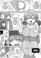 1boy 2girls comic dakkoku_jiro doujinshi female futanari intersex male manga piercing ring succubus tagme tongue tongue_piercing