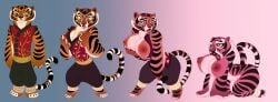 1girls ahe_gao animals_only anthro ass ass_expansion atcpony before_and_after big_ass big_breasts bimbo bimbofication bimbofied blush bow breast_expansion breasts clothed_female clothed_to_nude corruption female female_only feminization femsub furry gradient_background happy_trance huge_ass huge_breasts hypnotic_accessory kung_fu_panda large_breasts lip_expansion master_tigress naked naked_female nipples nude nude_female sequence simple_background striped_body striped_fur thick_thighs thigh_expansion tiger tiger_girl transformation transformation_sequence