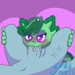 1:1 2025 ambiguous_species amphibian anthro axel_axolotl_(artist) axel_the_axolotl axolotl blush bodily_fluids canid cum cum_in_mouth cum_inside cum_on_face cum_on_penis digital_media_(artwork) duo ejaculation erection eyeliner eyeshadow female female_penetrated genital_fluids genitals green_body hair head_between_legs head_between_thighs humanoid_genitalia humanoid_penis leg_grab makeup male male/female male_penetrating male_penetrating_female mammal marine mole_salamander nude oral penetration penile penile_penetration penis salamander sex shaded simple_background tail text thigh_grab toony trans_(lore) trans_woman_(lore) translucent translucent_hair ych_(character)