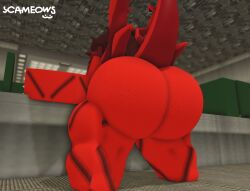 1female 1females 1girls 3d 3d_model ass ass_focus back back_view big_ass bubble_ass bubble_butt butt_focus claws claws_out drakobloxxer female grabbing_table high_quality holding holding_onto jiggly_ass monster monster_girl nude oc original_character red_body red_hair render rendered request roblox roblox_studio robloxian scameows spread_legs spreading tagme