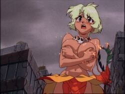1girls animated animated_gif big_breasts blue_eyes breasts closed_eyes clothed clothed_female clothing covering covering_breasts ear_piercing earrings female female_focus female_only giant_breasts giant_female giantess gif green_eyes huge_breasts jungle_de_ikou looking_at_viewer macro medium_hair mii_(jungle_de_ikou) open_mouth open_smile piercing piercings smile smiling sole_female solo solo_female solo_focus