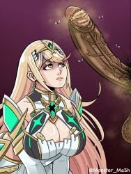 alternate_version_available big_breasts big_penis blonde_female blonde_hair blowjob breasts cleavage cleavage_cutout cock cock_worship dick dirty dirty_cock dirty_dick dirty_penis fellatio female flies flies_for_smell foreskin huge_cock large_penis large_penis_veins looking_at_penis monster_ma5h mythra_(xenoblade) penis scared scared_expression scent shiny_breasts smegma smegma_cleaning_(oral) smegma_in_foreskin smegma_in_mouth smegma_on_face smegma_on_tongue smell smelly smelly_cock stench throbbing_penis uncircumcised unwashed_penis veiny veiny_penis worried_expression xenoblade_chronicles_2
