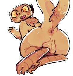 anthro balls ballsack big_ass big_butt chubby chubby_female claws dandy's_world dandys_world fatass feathers female furry furry_female futanari intersex keeboreal presenting_hindquarters shelly_(dandy's_world) shiny shiny_ass solo_female solo_only talons trans_woman transfem wave