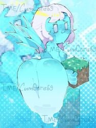 allay_(minecraft) ass big_ass breasts cumcore69 from_behind minecraft shy white_body white_hair