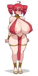 1girls ahoge ai_generated areola_slip areolae barely_clothed barely_contained belly belly_dancer belly_dancer_outfit big_breasts big_nipples big_thighs blush blushing_profusely breasts breasts_bigger_than_head breasts_bigger_than_torso cameltoe charlotteanon cleavage cleavage_overflow curvaceous curvy curvy_female curvy_figure edit edited embarrassed embarrassed_female female female_only gigantic_breasts heels high_heels hips_wider_than_shoulders huge_areolae huge_breasts huge_nipples huge_thighs hyper hyper_breasts kasane_teto large_areolae large_breasts large_thighs massive_breasts massive_thighs more_at_source motion_lines navel nipple_bulge nipples no_bra no_panties overflowing_breasts plump plump_breasts plump_labia plump_pussy plump_thighs pussy pussy_visible_through_clothes red_eyes red_hair simple_background skindentation solo solo_female sweat sweating thick_thighs thigh_strap thighs toes top_heavy tremble_spikes trembling twin_drills utau venus_body voluptuous voluptuous_female white_background wide_hips
