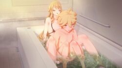1boy1girl aether_(genshin_impact) bathroom bathroom_sex big_breasts big_penis bikini breasts cum_in_pussy ejaculation female genshin_impact hikar61 koikatsu male male/female naked_female naked_male navia_(genshin_impact) penis pleasure_face straight tagme vagina vaginal_penetration vaginal_sex video