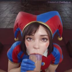 ai_generated blowjob deepthroat eye_contact fellatio huge_cock male/female no_sound oral oral_sex penis pomni pomni_(the_amazing_digital_circus) pov pov_male sucking sucking_penis tagme video