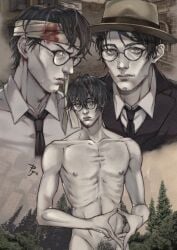 artistic artistic_nude bare_midriff black_hair brown_eyes clavicle crying crying_with_eyes_open exposed_nipples fear_and_hunger fear_and_hunger:_termina kida_tanaka looking_at_viewer male male_focus male_nipples male_only no_visible_genitalia nonsexual nonsexual_nudity pecs pubes pubic pubic_hair pubic_stubble pyro_cri shy sketch_page skinny_male solo solo_focus solo_male tanaka_(fear_and_hunger) tasteful tasteful_nudity timid toned toned_body toned_male toned_stomach wounded
