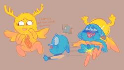 anthro big_penis bodily_fluids cartoon_network chimeracocks cum cum_in_ass cum_inside duo fairy felid feline female female_penetrating female_penetrating_male genital_fluids genitals glowing glowing_cum gumball_watterson heart_in_mouth hi_res holding_partner hybrid lagomorph leporid looking_pleasured male male/female male_penetrated mammal penetration penile_spines penis penny_fitzgerald presenting presenting_penis rabbit sex shy small_penis tapering_penis the_amazing_world_of_gumball trans_(lore) trans_woman_(lore) unusual_bodily_fluids unusual_cum unusual_genital_fluids