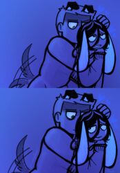 1boy 2d angel_martinez backshots clinical_trial clinical_trial_(game) curvybuns cute lee_smith male nonbinary puppy rolling_eyes sex wagging_tail wholesome
