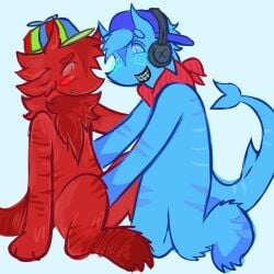 2boys aged_up blush bluudud_(forsaken) c00lkidd c00lkidd_(forsaken) forsaken forsaken_(roblox) gay male