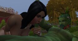 bella_goth blowjob blowjob_only breasts cock female green_body green_eyes green_penis male penis porn sex sims sims4 sims_4 spruce_almighty the_sims the_sims_4 tits_out