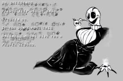big_breasts busty deltarune fem_gaster female gaster gaster_(undertale) jedthedyslexic sweater thighs undertale undertale_(series) wide_hips