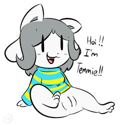temmie from undertale by 1-upclock