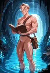 ai_generated ass ass atlantis:_the_lost_empire bara big_penis disney huge_cock hung long_penis male male_focus male_only milo_thatch muscles muscular_male nerd nude thick_penis twink twunk yaoi