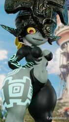 3d blender_(artwork) cybrokrimson digital_media_(artwork) female hi_res humanoid imp midna nintendo solo standing the_legend_of_zelda thick_thighs twilight_princess wide_hips