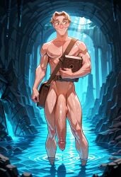 ai_generated ass ass atlantis:_the_lost_empire bara big_penis disney huge_cock hung long_penis male male_focus male_only milo_thatch muscles muscular_male nerd nude thick_penis twink twunk yaoi