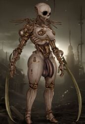 ai_generated doll_joints futa_only futanari greyscaler machinery penis robot robot_girl testicles