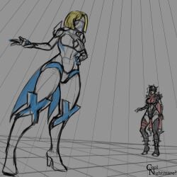 1futa 1girls 2d 2d_animation animatic animation belly_bulge blonde_female blonde_hair blue_lipstick bob_cut choke_hold clothed_sex coolnightmare2 cum cumflation dominant_futa dominant_futanari emma_frost emma_frost_(marvel_rivals) female futa_on_female futanari grey_background high_heels inflation intersex invisible_woman invisible_woman_(marvel_rivals) malice_(marvel_rivals) marvel marvel_comics marvel_rivals piledriver_position self_upload sketch tagme white_hair