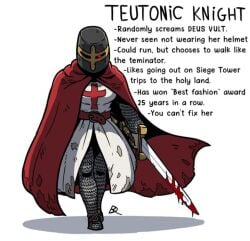 age_of_empires_2 armor armored_boots female female_knight historical historical_porn kabewski kabooski01 knight templar templar_knight teutonic_knight