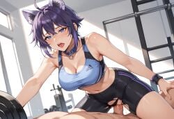 ai_generated cock cute fit horny hot hyena_girl indie_virtual_youtuber purple_hair pussy ripskip sex virtual_youtuber vtuber
