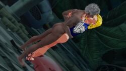 1boy 1boy2girls 3d android_18 astarion baldur's_gate_3 big_ass big_breasts blender breasts brown_hair crossover curvaceous curvy curvy_figure dragon dragon_ball dragon_ball_daima dragon_ball_z eyes_closed feet female foot_fetish high_heels jaja3d kiss kissing large_ass large_breasts legs male nude nude_female straight