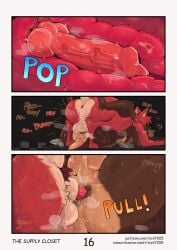 2boys anal anal_sex animal_genitalia animatronic anthro ass bear blush bodily_fluids dialogue english_text erection five_nights_at_freddy's fnaf fox foxy_(fnaf) freddy_(fnaf) furry gay gay_sex internal_view legs_up living_machine looking_pleasured male male/male male_only mating_press nick7005 nude on_back penetration robot scottgames sex small_dom_big_sub spread_legs sweat sweating text