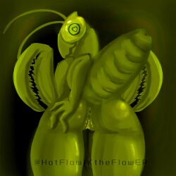 antropomorph dark female girl green humanized insects nature