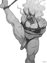 1boy bara bara_tiddies bara_tits big_penis bondage crossdressing dead_by_daylight gay huge_cock kazan_yamaoka large_penis lingerie lingerie_only male malesub mozgistired penis presenting_penis rope rope_bondage rope_harness ropes shibari_bondage shibari_over_clothes submission submissive submissive_male the_oni_(dbd) tied tied_hands tied_up yaoi