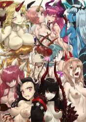 001_(darling_in_the_franxx) 11girls aqua_eyes aqua_hair areolae black_blush_lines black_gold_saw black_hair black_rock_shooter blonde_hair blood blood_on_hands blue_eyes blue_skin blushing box breast_rest breasts breasts_on_head brown_eyes brown_hair brown_horns c_(control) chainsaw_man colored_skin cracked_skin crossover darling_in_the_franxx demon_slayer dragon_girl dripping dripping_blood elfen_lied elizabeth_bathory_(brave) elizabeth_bathory_(brave)_(fate) elizabeth_bathory_(fate) fangs fate/apocrypha fate/extra fate/grand_order fate_(series) female female_only frankenstein's_monster_(fate) frankenstein_(fate) green_eyes grey_hair hair_between_eyes hair_over_eyes hair_over_one_eye haraya horned_female horns horny hoshiguma_yuugi ibuki_suika kamado_nezuko kimetsu_no_yaiba large_breasts licking long_hair looking_up lucy_(elfen_lied) mashu_(control) mechanical_horns medium_breasts multiple_crossover nezuko_(berserker_mode) nezuko_(demon_form) nezuko_kamado nude_female one_color_background one_eye_closed oni_horn open_mouth orange_eyes orange_hair pink_eyes pink_hair power_(chainsaw_man) q_(control) red_eyes red_horns reddish_hair sakazuki serious_look sharp_teeth single_horn small_breasts smile spoilers suika_ibuki teeth touhou touhou_project trait_connection twintails twintails_(hairstyle)