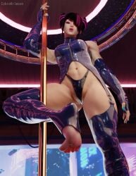 1girls 3d blender cybrokrimson female female_only juri_han solo street_fighter street_fighter_6